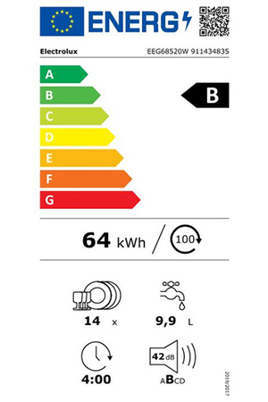 Lave-vaisselle Electrolux EEG68520W - ENCASTRABLE 60CM