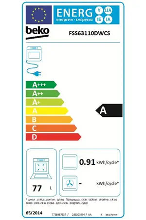 Cuisinière mixte Beko FSS63110DWCS